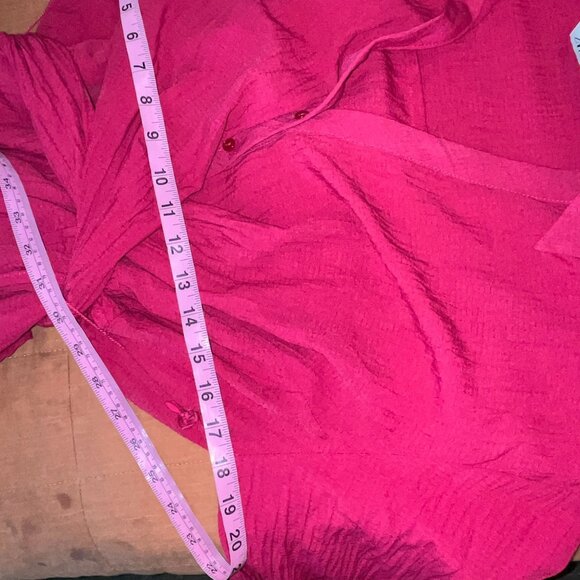 Zara Wrap Dress Long Sleeve Button DownSize Large - Picture 7 of 10